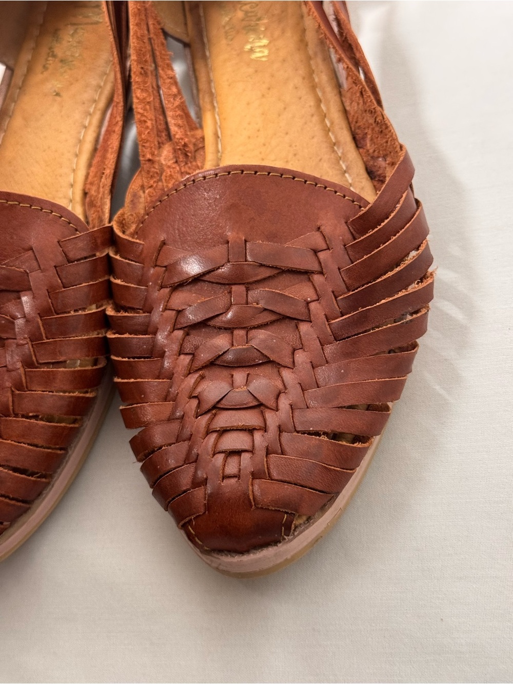 Huarache Woven Brown Sandals 8 Women's - Picture 8 of 12